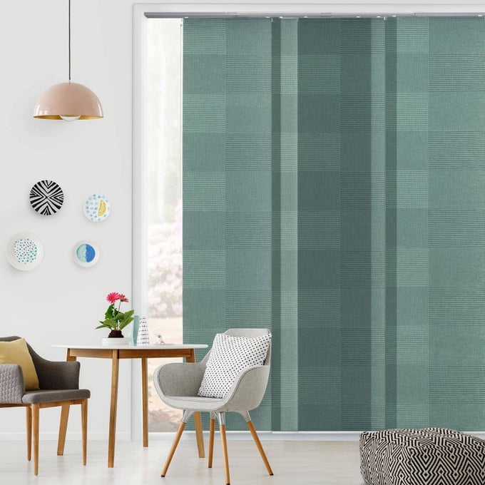 ADJUSTABLE SLIDING PANEL TRACK BLINDS FITS WINDOWS PATIO DOORS SLIDING GLASS DOORS ROOM DIVIDERS ADJUSTABLE TRACK WIDTH 458 86 TRIMMABLE PANEL HEIGHT UP TO 96 RUMORS