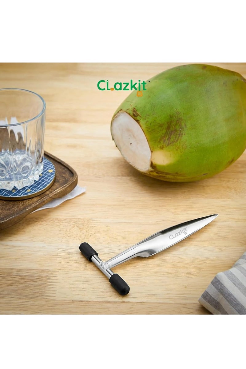Clazkit أداة فتح جوز الهند من الفولاذ المقاوم للصدأ من كلازكيت، مثقاب جوز الهند، آلة فتح جوز الهند، سكين فتح جوز الهند، فتاحة ماء جوز الهند - (عبوة من قطعة واحدة) - Image 5