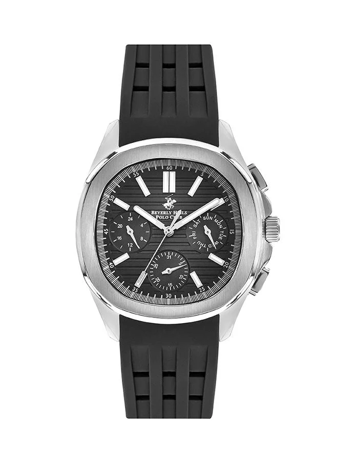 BEVERLY HILLS POLO CLUB Beverly Hills Polo Club BP3211X.351 Men Multi Function Display Watch & Silicone Strap Black