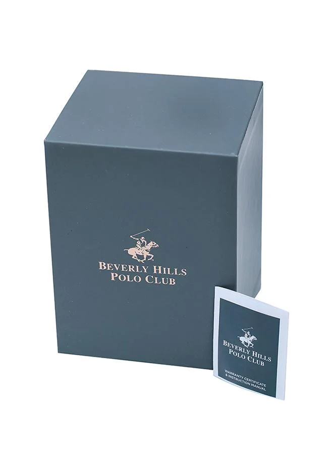 BEVERLY HILLS POLO CLUB Men's Quartz Movement Watch, Multi Function Display and Silicone Strap - BP3211X.351, Black