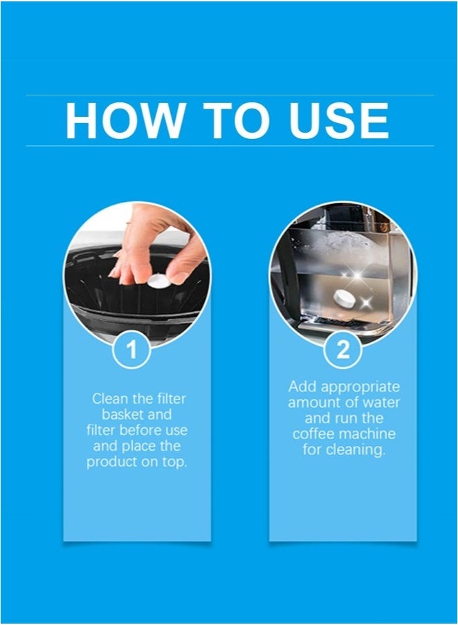 Occuwzz Coffee machine cleaner descaling tablets deep clean remove grease and dirt suitable for all coffee machines - Image 3