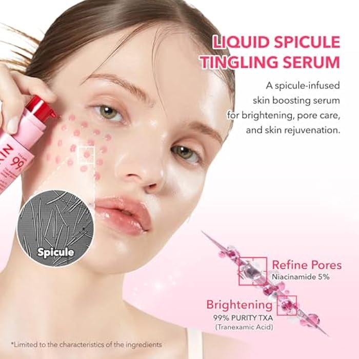 APRILSKIN TXA Niacinamide Toning Shot 99 Spicule Facial Serum｜Skin Booster Serum for Brightening and Pore Care｜99% High-Purity Tranexamic Acid 3% + Niacinamide 5%｜Korean Skin Care｜1.01 fl. oz. - Image 3