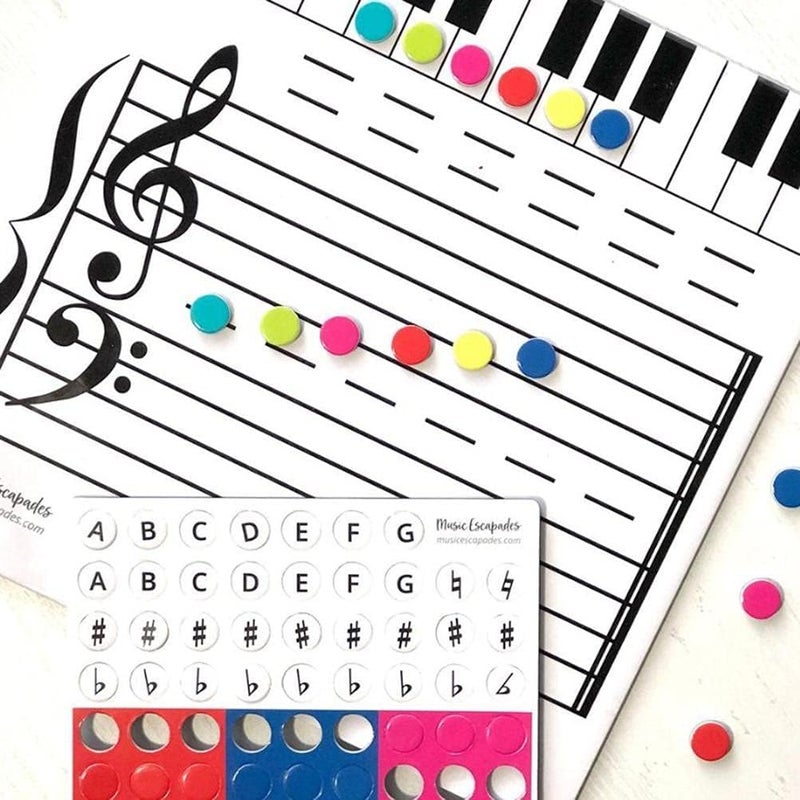 Hztyyier Magnetic Dry Erase Board Note Reading Borad Small Dry Erase Whiteboard for Music Teacher Teaching Piano Teacher - Image 5
