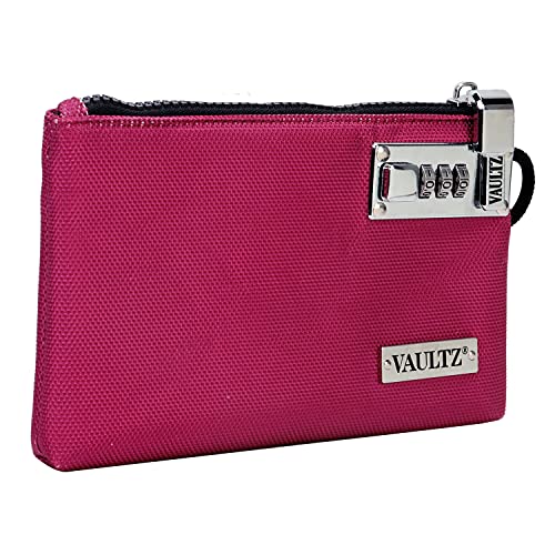 Vaultz Money Bag with Lock - 5 x 7 Inch, Men & Women's Locking Accessories Pouch for Cash, Bank Deposits, Wallet, Medicine, Phone and Credit Cards - BERRY - Image 5