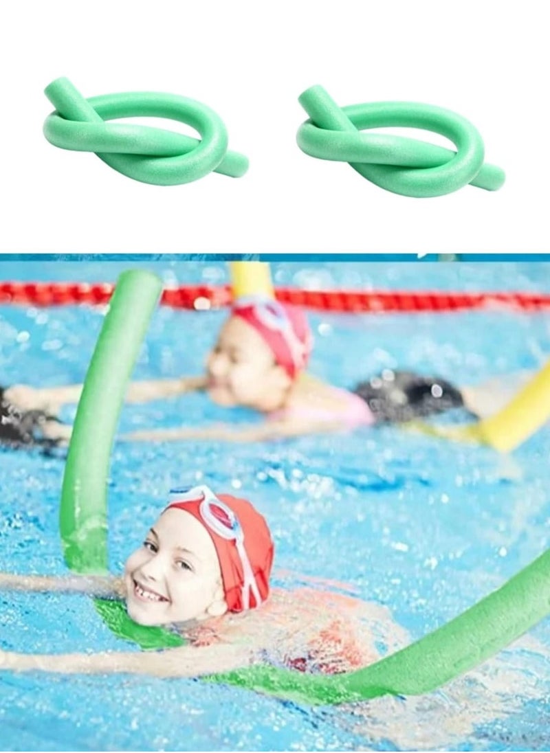 ISHWAZ Bundle of 2  Green Swimming Pool Noodles - Perfect Swimming Tool For aquatic Workouts, For beginners and trainers  - Image 1