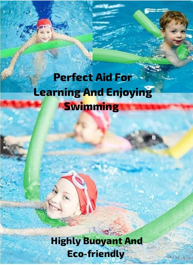 ISHWAZ Bundle of 2  Green Swimming Pool Noodles - Perfect Swimming Tool For aquatic Workouts, For beginners and trainers  - Image 2