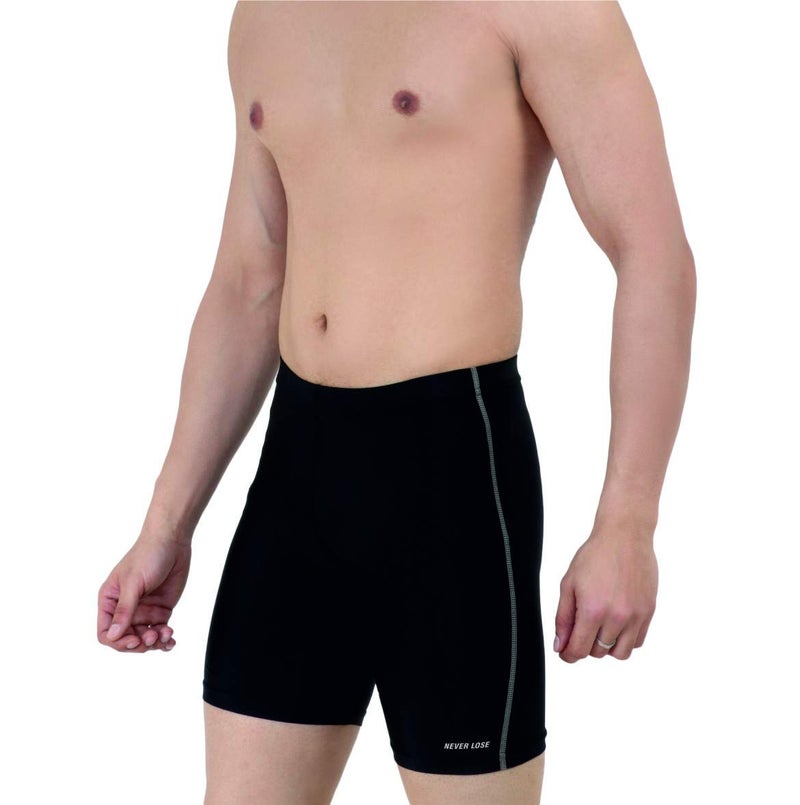 NEVER LOSE Unisex Compression Sports Shorts Half Tights (XL) Black - Image 1