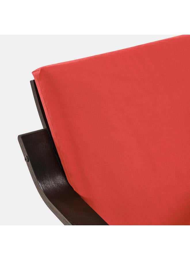 زبون كرسي بذراعين منخفض الظهر، أسود-بني/أحمر فيسل - Image 5