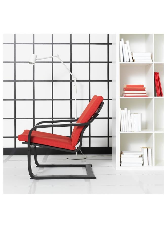 زبون كرسي بذراعين منخفض الظهر، أسود-بني/أحمر فيسل - Image 4