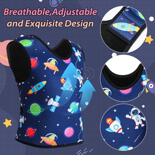 Janmercy Compression Vest for Kids Boys Soft Breathable Compression Vest Girls Cute Comfort for Back to School Children(Outer Space,Small) - Image 4