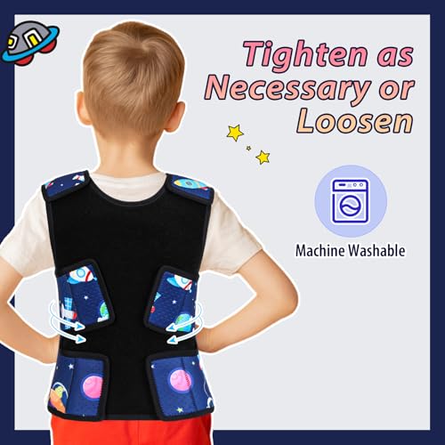 Janmercy Compression Vest for Kids Boys Soft Breathable Compression Vest Girls Cute Comfort for Back to School Children(Outer Space,Small) - Image 2