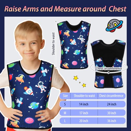 Janmercy Compression Vest for Kids Boys Soft Breathable Compression Vest Girls Cute Comfort for Back to School Children(Outer Space,Small) - Image 3