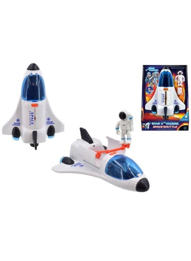 Astro Space Shuttle Toy with Astronaut Figure – Light, Sound & Moving Parts – Space Exploration Playset for Kids 3+ - Image 2