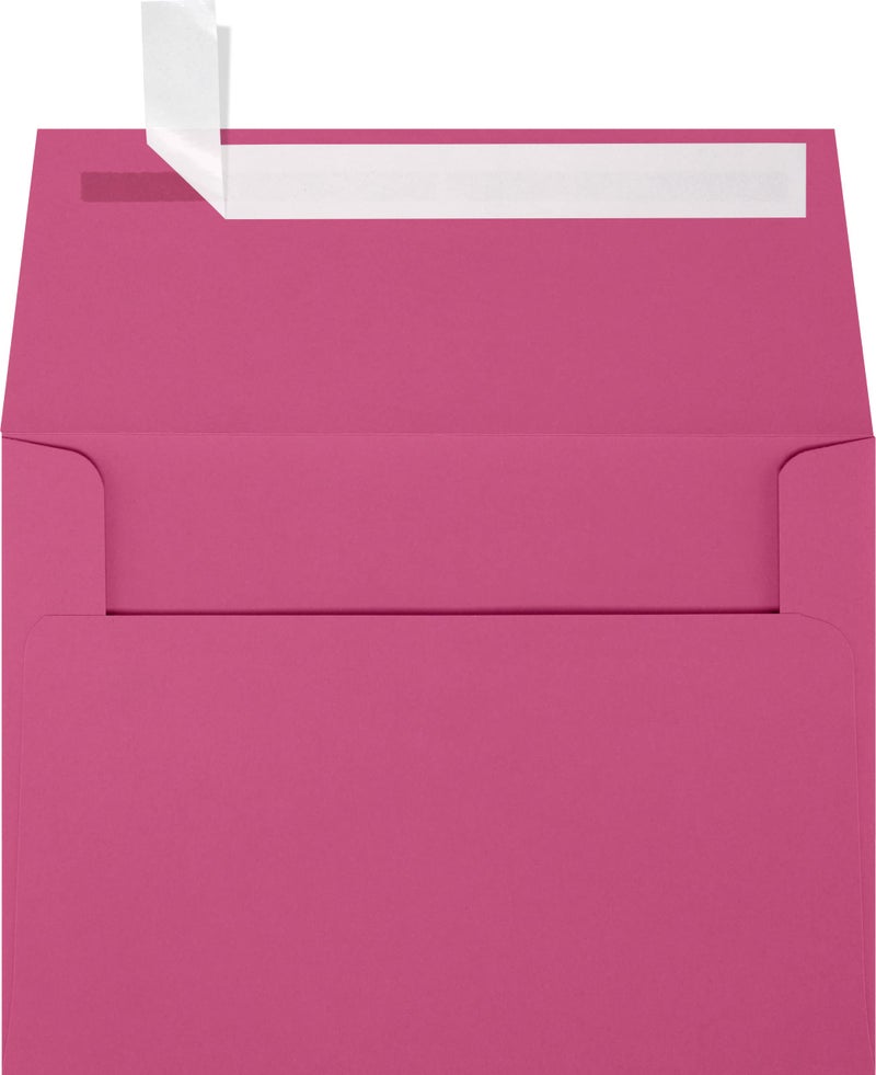 LUXPaper A6 Invitation Envelopes | Peel & Press | 4 3/4" x 6 1/2" | Magenta Pink | 80lb. Text | 50 Qty - Image 1