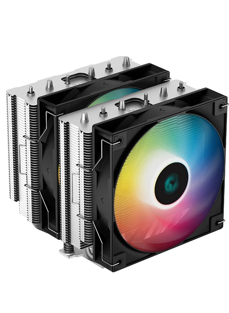 DEEPCOOL - Deepcool AG620 ARGB Dual-Tower 120mm CPU Air Cooler/CPU Fan | Support : Intel LGA2066/2011-v3/2011/1700/1200/1151/1150/1155 and AMD AM5/AM4 - R-AG620-BKANMN-G-1 - Image 1