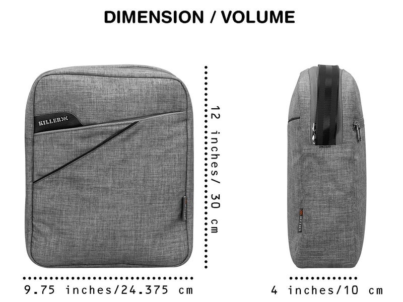 Killer Adelaide Stylish Travel Sling Bag Water Resistance Polyester Bag with Multiple Prockets and Padded section for iPad/Tablet - Image 4