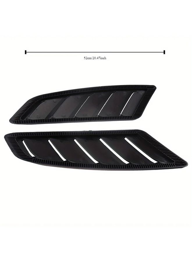 Universal Car Hood Air Vent Scoop Pair 2 Pcs ABS Material Front Placement Decorative Intake - Image 2