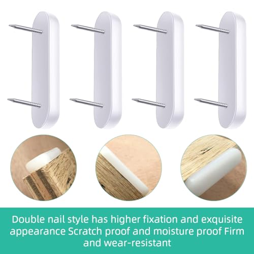 Serplex® Furniture Glide Nails for Wooden Chair Legs, 30Pcs Oval Nail-On Floor Protectors with Plastic Pads Anti-Scratch Nail Furniture Sliders for Hardwood & Tile Floors - Image 5