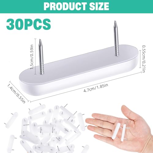 Serplex® Furniture Glide Nails for Wooden Chair Legs, 30Pcs Oval Nail-On Floor Protectors with Plastic Pads Anti-Scratch Nail Furniture Sliders for Hardwood & Tile Floors - Image 2