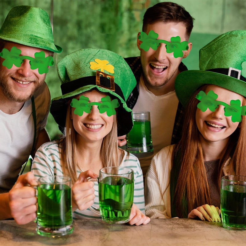 MGparty 10 Pairs St. Patrick's Day Shamrock Glasses Irish Lucky Green Clover Sunglasses Saint Patricks Accessories Party Favor Supplies - Image 4