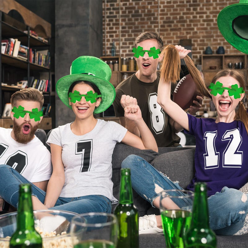 MGparty 10 Pairs St. Patrick's Day Shamrock Glasses Irish Lucky Green Clover Sunglasses Saint Patricks Accessories Party Favor Supplies - Image 5