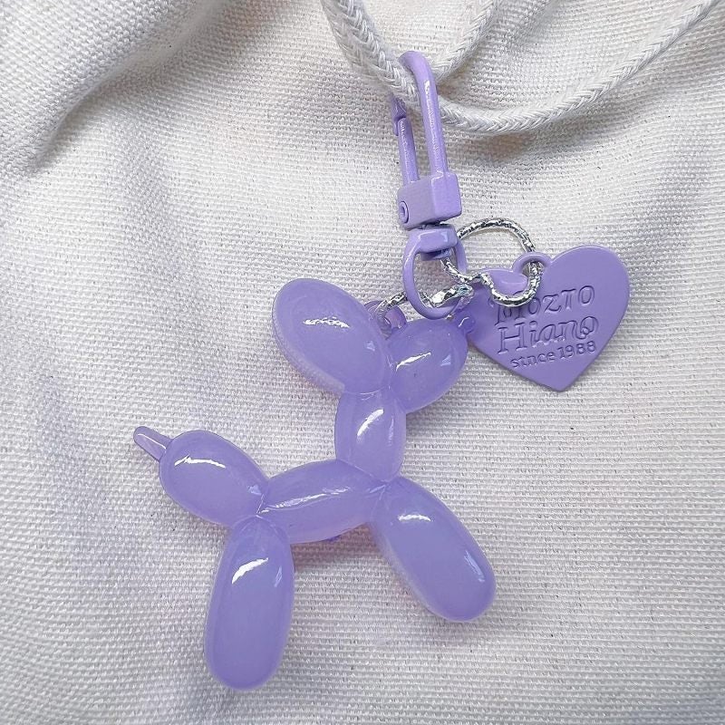 Cute Balloon Design Keychain: Purple Epoxy Resin Alloy - Unique Dog-Shaped Multiuse Keychain for Women, Girls, Car Key & Bag Decoration - Image 5