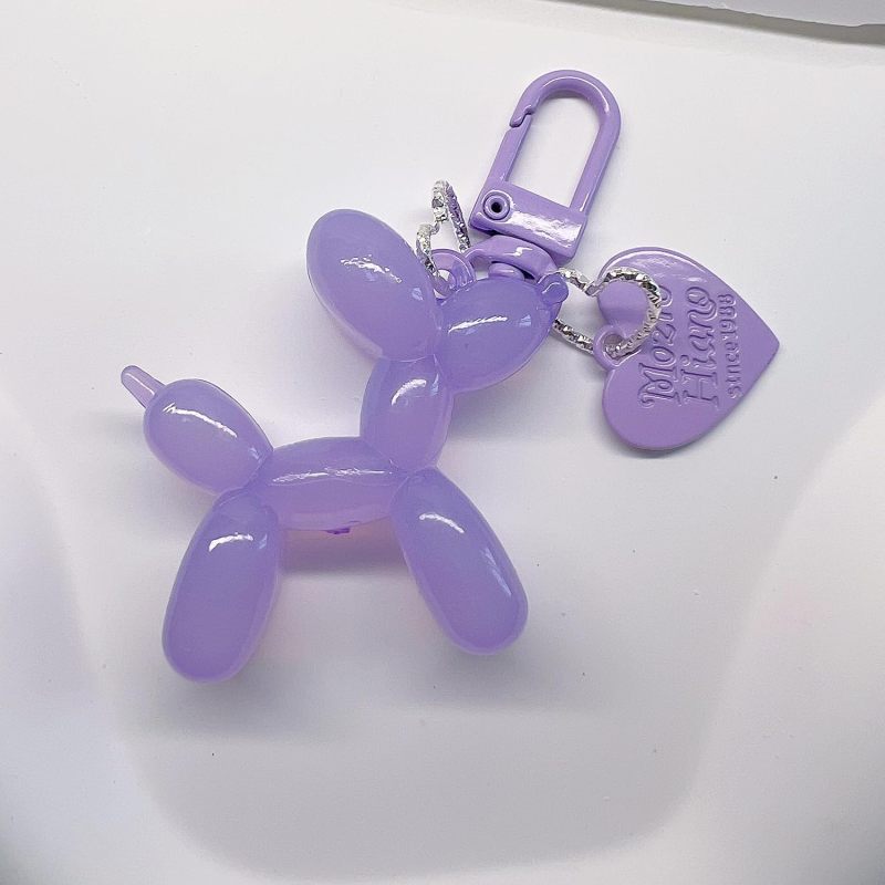 Cute Balloon Design Keychain: Purple Epoxy Resin Alloy - Unique Dog-Shaped Multiuse Keychain for Women, Girls, Car Key & Bag Decoration - Image 4