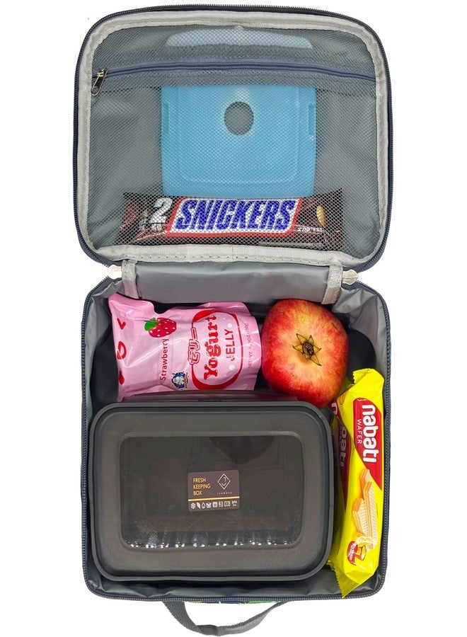 Kulle Dinosaur Lunch Box for Kids, Insulated Lunch Bag for Boys, Large Capacity Thermal Tote for School, Office, Daycare - Dinosaur Planet Design, Washable & Leakproof - Image 2