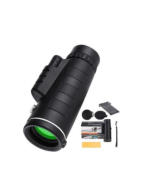 40x60 Monocular Telescope, Small Monoculars for Adults High Powered, Night Vision Monocular Telescope for Smartphone, High Definition Handheld Telescope for Wildlife Bird Watching Hunting