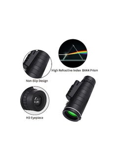 Generic 40x60 Monocular Telescope, Small Monoculars for Adults High Powered, Night Vision Monocular Telescope for Smartphone, High Definition Handheld Telescope for Wildlife Bird Watching Hunting  - Image 3