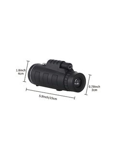 Generic 40x60 Monocular Telescope, Small Monoculars for Adults High Powered, Night Vision Monocular Telescope for Smartphone, High Definition Handheld Telescope for Wildlife Bird Watching Hunting  - Image 2
