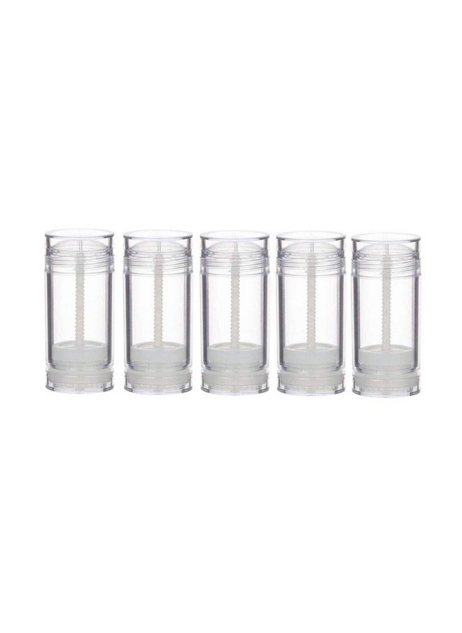 Pinklife 1 Oz(30Ml) Twist-Up Deodorant Containers,5 Pcs Clear Empty Deodorant Bottles Lip Balm Tubes Fot Diy Travel  - Image 1