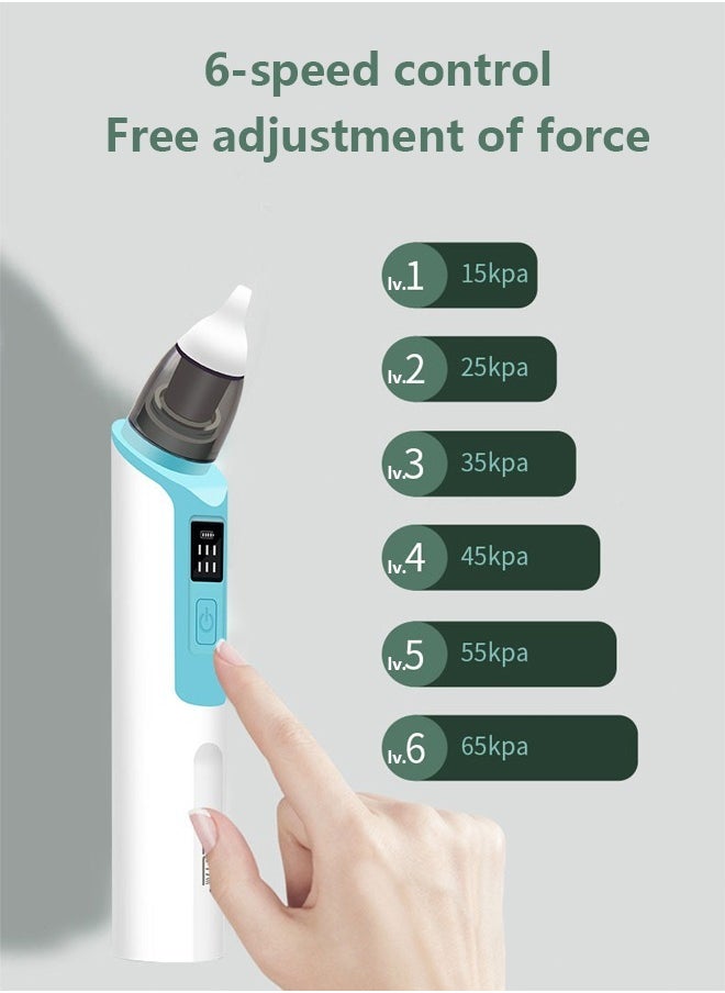 Occuwzz - Nasal Aspirator for Baby, Electric Silent Nose Aspirator for Toddler, Baby Nose Sucker, Automatic Nose Cleanerwith with 6 Suction Levels, Battery Level & 6-Speed Adjustment LCD Display - Image 1