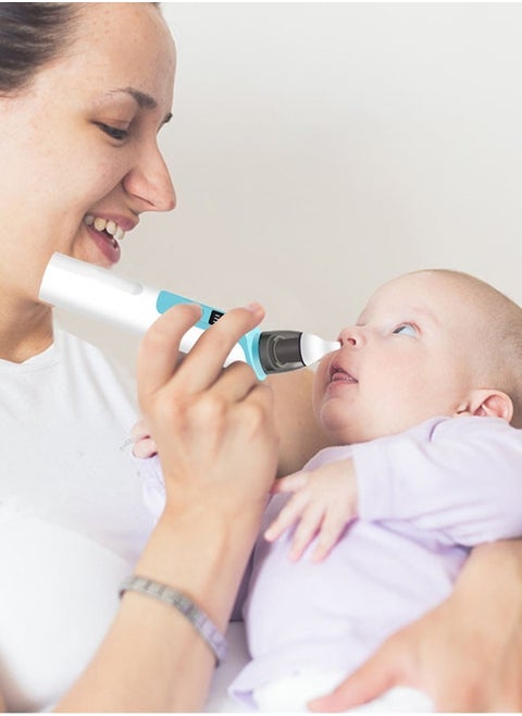 Nasal Aspirator for Baby, Electric Silent Nose Aspirator for Toddler, Baby Nose Sucker, Automatic Nose Cleanerwith with 6 Suction Levels, Battery Level & 6-Speed Adjustment LCD Display