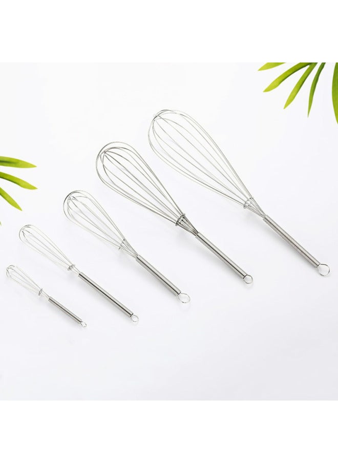 Generic - Stainless Steel Egg Beater Spring Handle Egg Blender Cream Stir Foaming Blazer Baking Tool-Color:5 Inch - Image 1