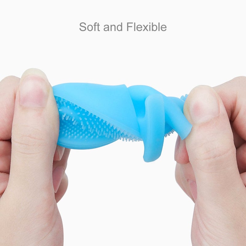 INNERNEED Super Soft Silicone Face Cleanser and Massager Brush Manual Facial Cleansing Scrubber Handheld Wash Pad for Sensitive, Delicate, Dry Skin (Pack of 4) - Image 4