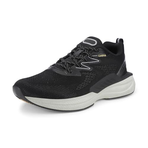 Campus Men's GALLAP Running Shoes BLK/Golden - 8UK/India - Image 1