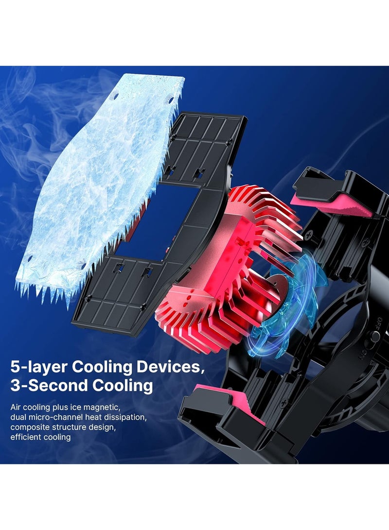 General Mobile phone stand with mobile phone cooler, desktop mobile phone live with mobile phone cooling fan, compatible with all mobile phones  - Image 2
