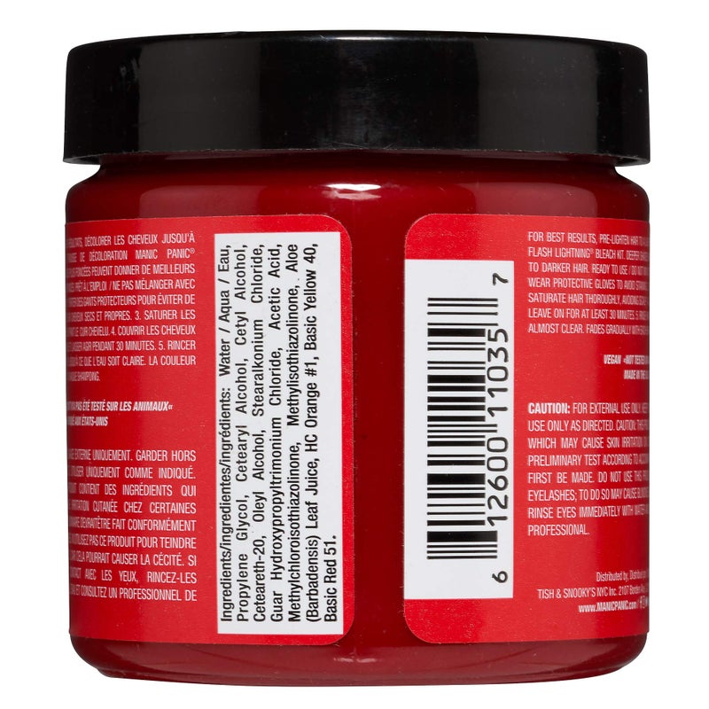 Manic Panic مانيك بانك كلاسيك روك إن رول أحمر صبغة شعر شبه دائمة - صبغة شعر حمراء دافئة متوسطة للنساء والرجال تدوم 4-6 أسابيع - نباتية، خالية من الأمونيا وخالية من القسوة - إنشاء ومزج درجات مخصصة (4 أونصات) - Image 2