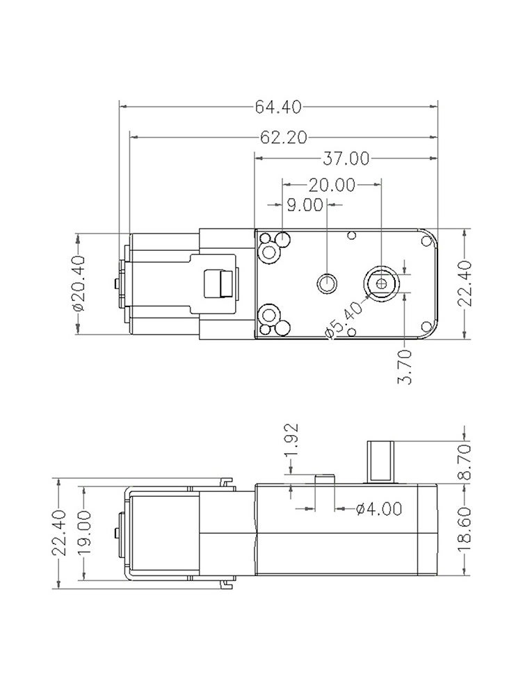 Generic - TT Gear Motor 1 90 Mini DC 6V Gear Motor with Metal Gears for Robot Smart Car DIY RC Toys Electric Motor Gearbox - Image 1
