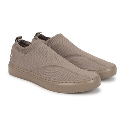 YOHO FreeStep spacious and casual slip on shoes | Comfortable for long hours of walking | Outperforms memory foam | Arch support Insole | Brown - UK 8 - Image 1