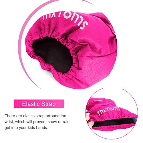 ThxToms Kids Warm Winter Waterproof Snow Gloves for Outdoor Sports Snowboard, Toddler Bulky Ski Gloves for Boys Girls 3-14 Years Old - Image 5
