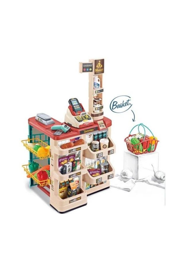 HOME Supermarket for Kids - 48 Interactive Play Pieces. Let your child experience a real shopping experience with the interactive HOME Supermarket! Battery operated - fully interactive. The perfect gift for children aged 3 and up - a fun educational toy! - Image 2