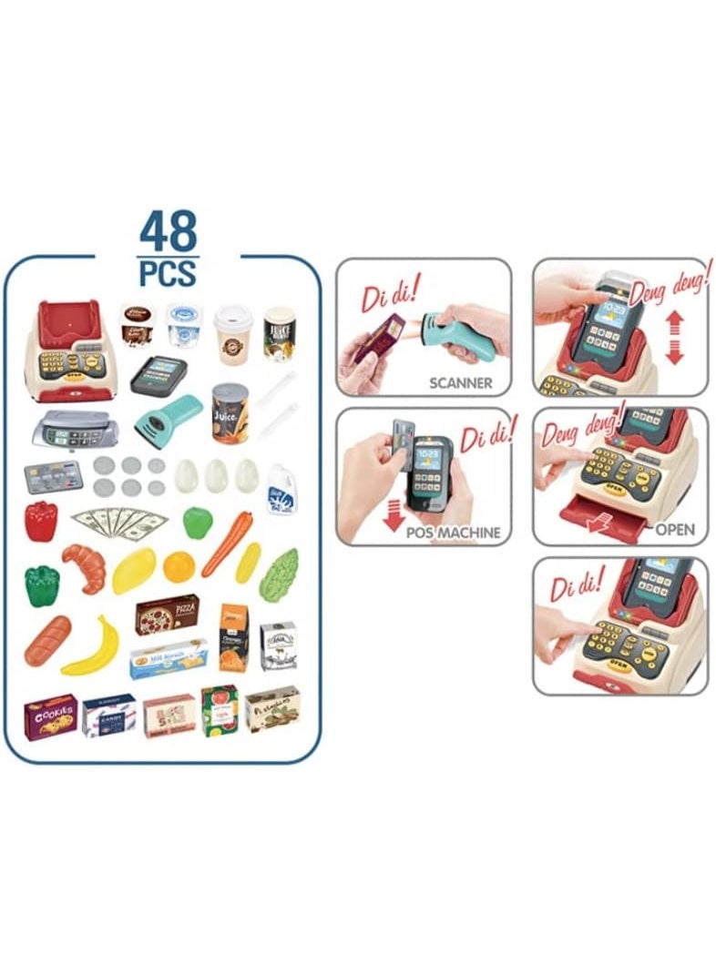 HOME Supermarket for Kids - 48 Interactive Play Pieces. Let your child experience a real shopping experience with the interactive HOME Supermarket! Battery operated - fully interactive. The perfect gift for children aged 3 and up - a fun educational toy! - Image 5