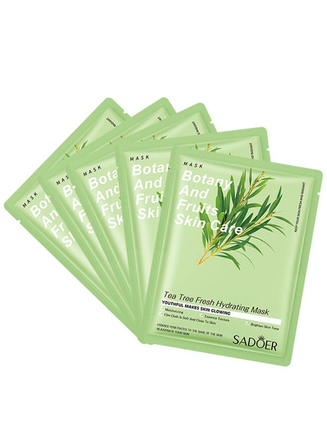 SADOER - Facial Sheet Mask, Organic Face Mask Essence Moisturizing Collection,Hydrating Face Masks, Moisturizing, Brightening and Soothing(Tea Tree) - Image 1