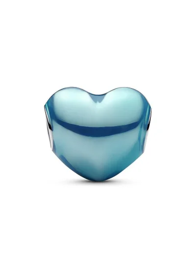 PANDORA Metallic Sky Blue Heart Charm