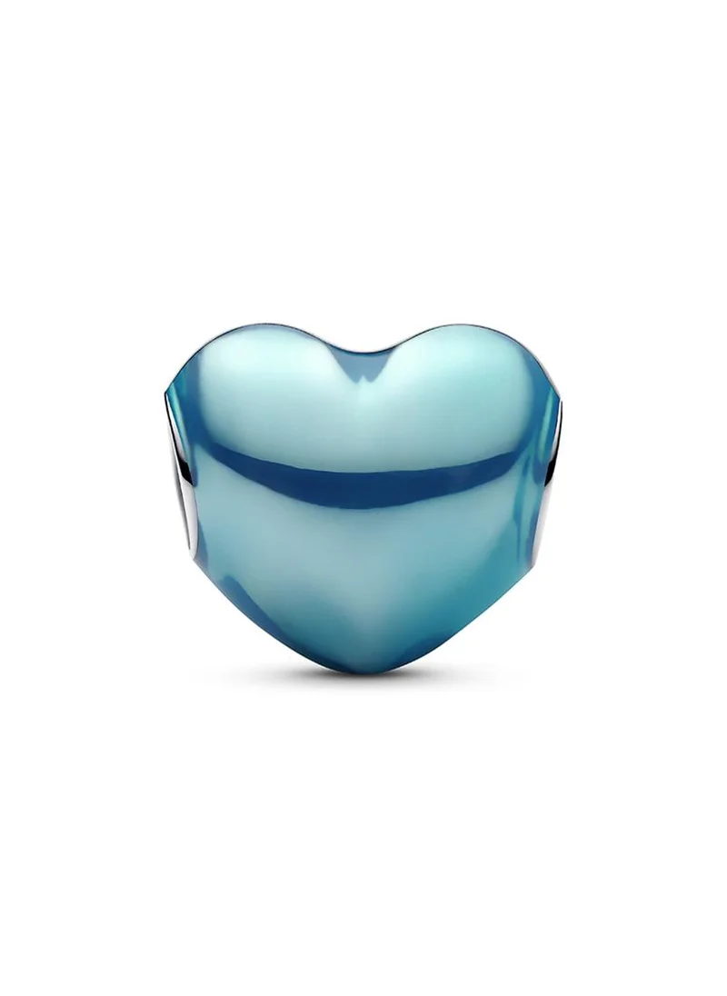 باندورا Metallic Sky Blue Heart Charm