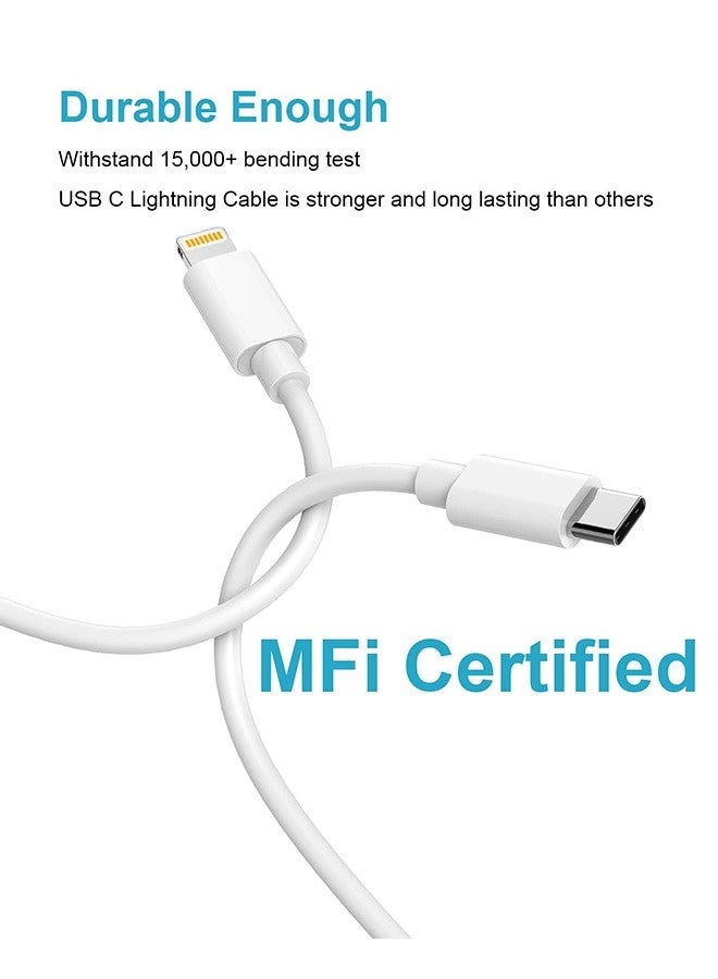 Topleo iPhone 20W Fast Charger | USB C Wall Fast Charger with USB C to Lightning Cable Compatible with iPhone 14/14 Pro/14 Pro Max/13/12/SE2020/11/XR/XS Max/X/iPad - Image 4