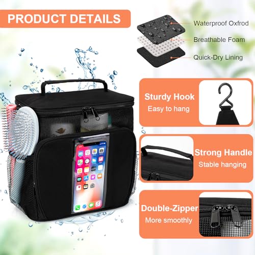 BAIMAY Dorm Room Essentials for Guys, Quick Dry Mesh Shower Caddy, Travel Toiletry Bag for Men and Women, Travel Cruise Ship Camping Essentials, Large Makeup Organizer for Full-Sized Toiletries Gifts for Men - Image 4