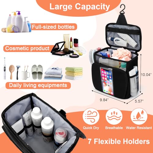 BAIMAY Dorm Room Essentials for Guys, Quick Dry Mesh Shower Caddy, Travel Toiletry Bag for Men and Women, Travel Cruise Ship Camping Essentials, Large Makeup Organizer for Full-Sized Toiletries Gifts for Men - Image 3